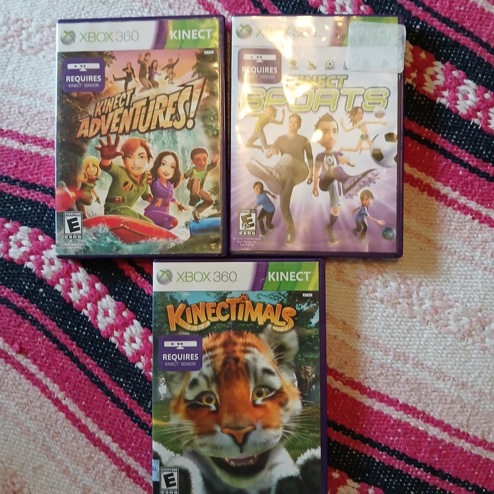 Xbox 360 Kinect‎ Game Bundle: Set Of 3 //AS IS